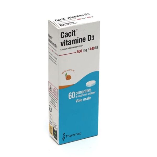 Cacit D3 500mg 60 comprimés