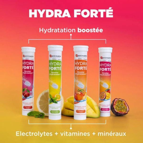 Forté Pharma Hydra Forté Booster d'hydratation Mangue Passion 24 comprimés effervescents