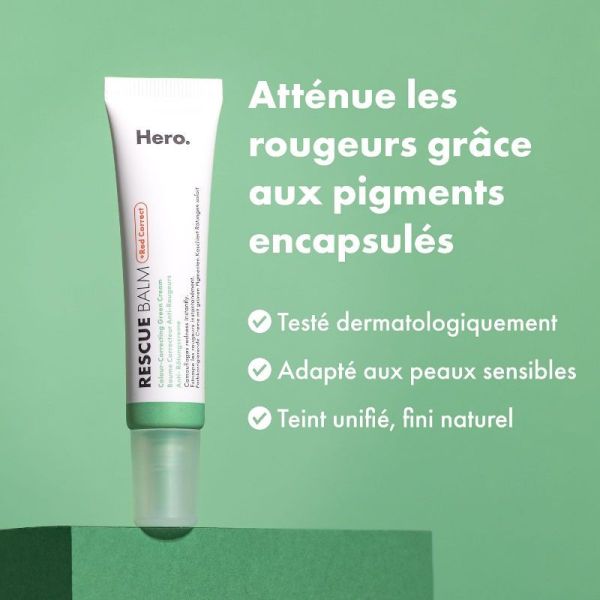 Hero Rescue Balm Red Correct Baume correcteur anti rougeurs 15ml