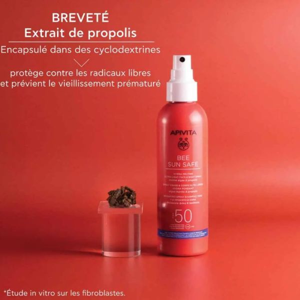 Apivita Bee Sun Safe Spray SPF50 ultra léger hydra fondant 200ml
