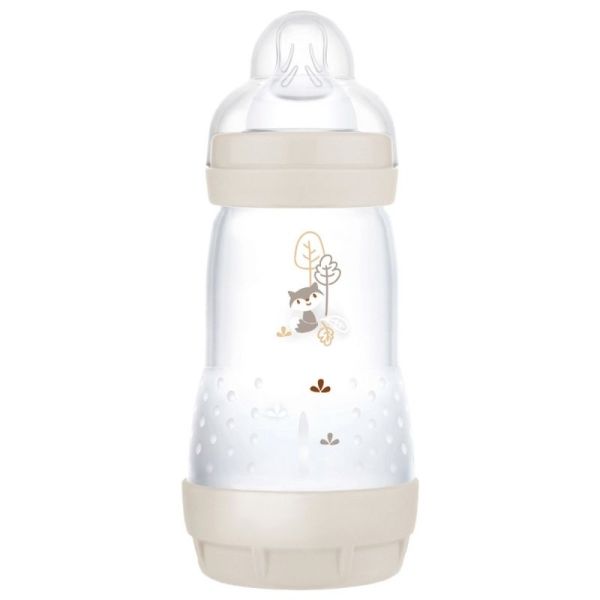 MAM Biberon Easy Start débit 2 moyen Sable 260 ml 2 mois et +