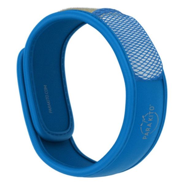 Parakito bracelet anti-moustiques rechargeable adulte Bleu 1 bracelet + 2 recharges