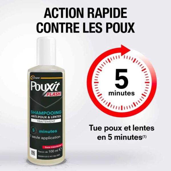 Pouxit Flash traitement shampooing anti-poux & lentes 100ml