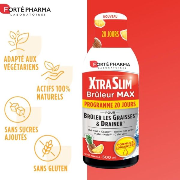 Forte Pharma XtraSlim brûleur graisses 20 jours ananas 500ml