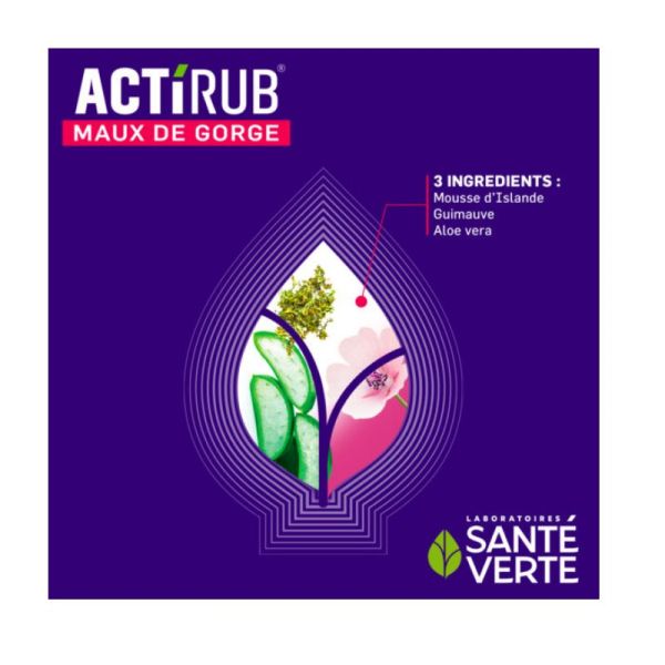Sante Verte ActiRub gorge adoucit la gorge 15 pastilles