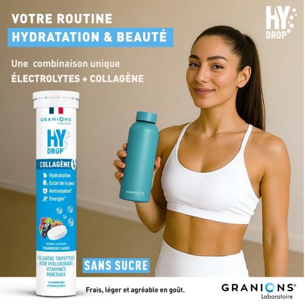 Granions Hydrop hydratation framboise-cassis 18 comprimés effervescents