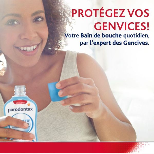 Parodontax bain de bouche complète protection 0% alcool menthe fraîche 500ml