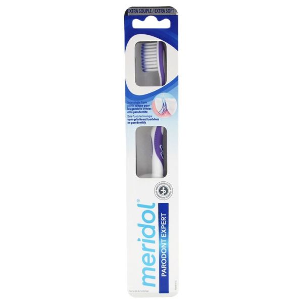 Meridol Parodont Expert brosse à dents couleur violet extra souple