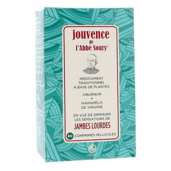 Jouvence Abbe Soury base de plantes Jambes lourdes 60 comprimés