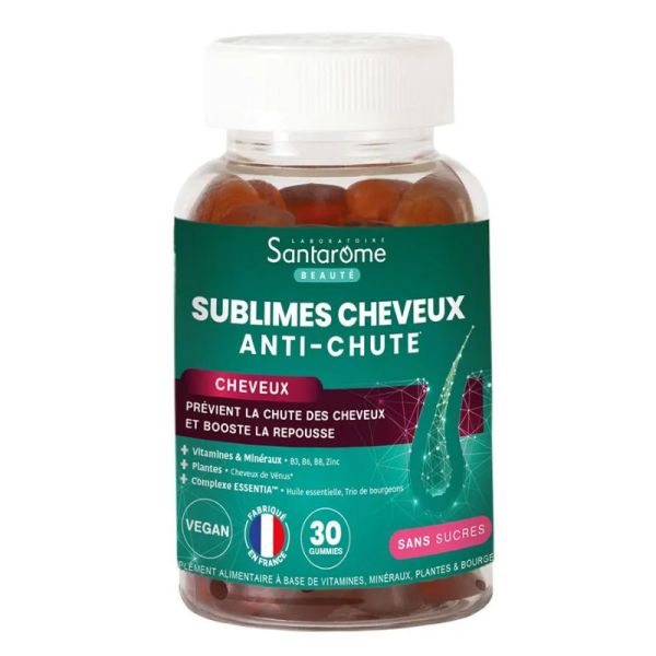 Santarome Sublimes Cheveux Anti-Chute Goût Pêche 30 Gummies