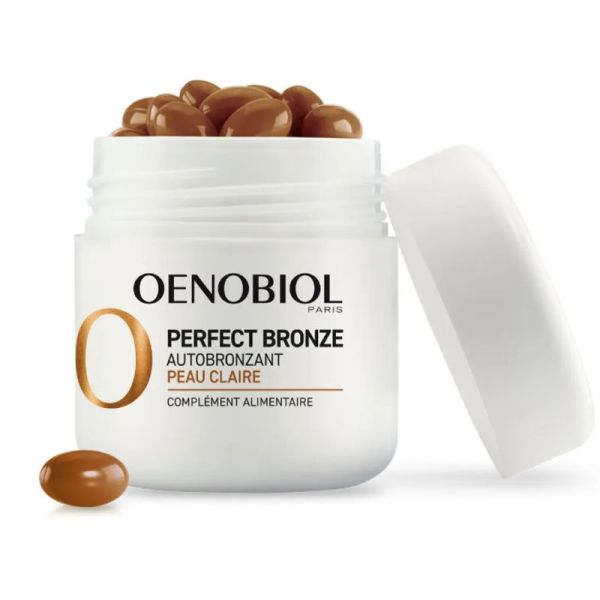 Oenobiol Perfect Bronze autobronzant 2 mois peau claire 2x30 capsules