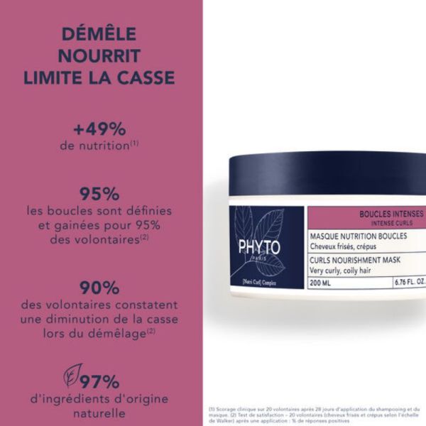Phyto Boucles Intenses masque nutrition boucles 200ml