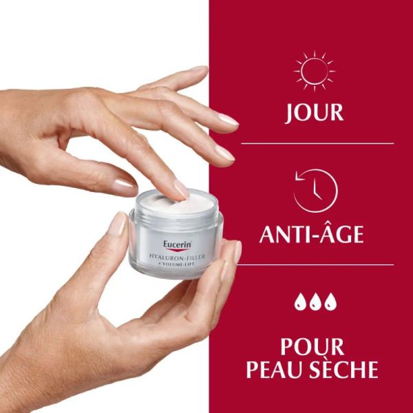 Eucerin Hyaluron-Filler + volume-lift soin de jour SPF15 peau sèche 50 ml