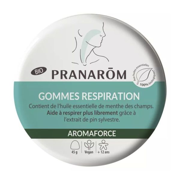 Pranarom Aromaforce Gommes Respiration Bio 45g