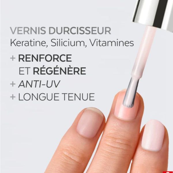 Poderm vernis durcisseur color strong rose poudré 8ml