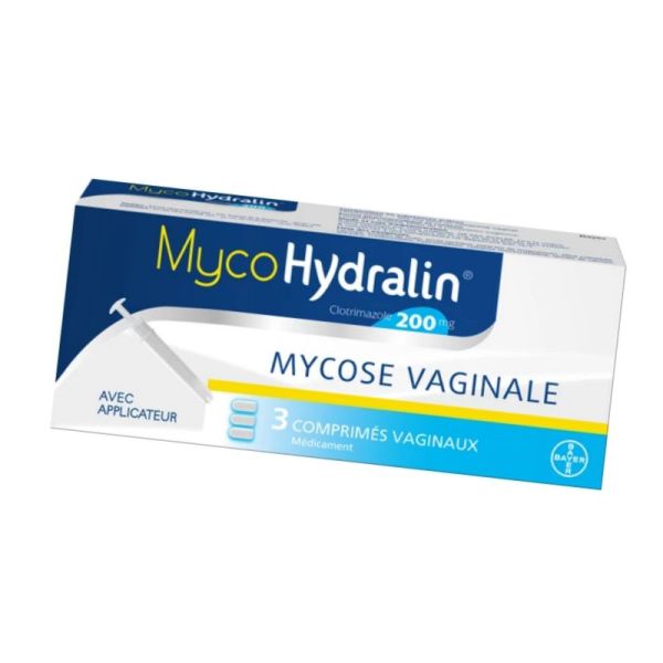 MycoHydralin 200 mg 3 comprimés vaginaux avec applicateur
