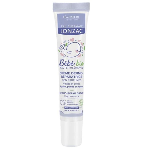 Eau Thermale Jonzac Bébé Bio Crème Dermo-Réparatrice Sans Parfum Bio 40 ml