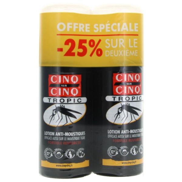 Cinq sur Cinq Tropic lotion anti-moustiques lot de 2 x 75 ml
