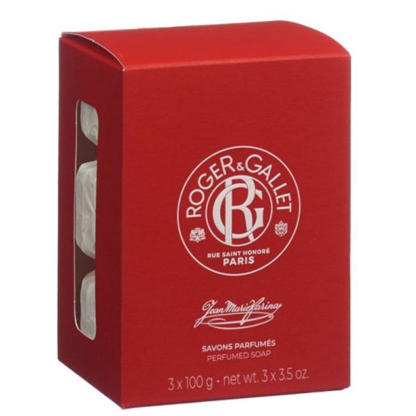 Roger & Gallet Jean-Marie Farina 3 Savons Parfumés de 100 g
