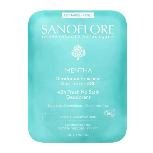 Sanoflore Recharge déodorant 48h Menthe 50ml
