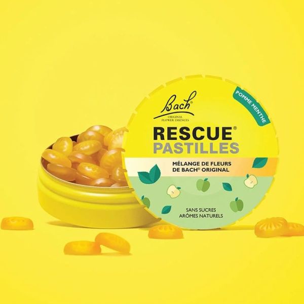 Bach Rescue pastilles saveur pomme menthe 50g