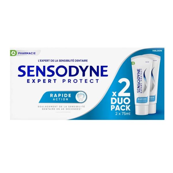 Sensodyne Expert Protect dentifrice rapide action 2x75ml