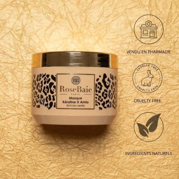 RoseBaie masque duo Amla & kératine brillance & gainage 500ml