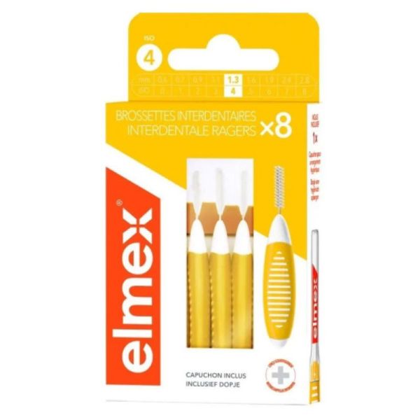 Elmex 8 brossettes interdentaires taille 1,3 mm