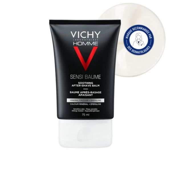 Vichy homme sensi baume baume après-rasage apaisant 75ml