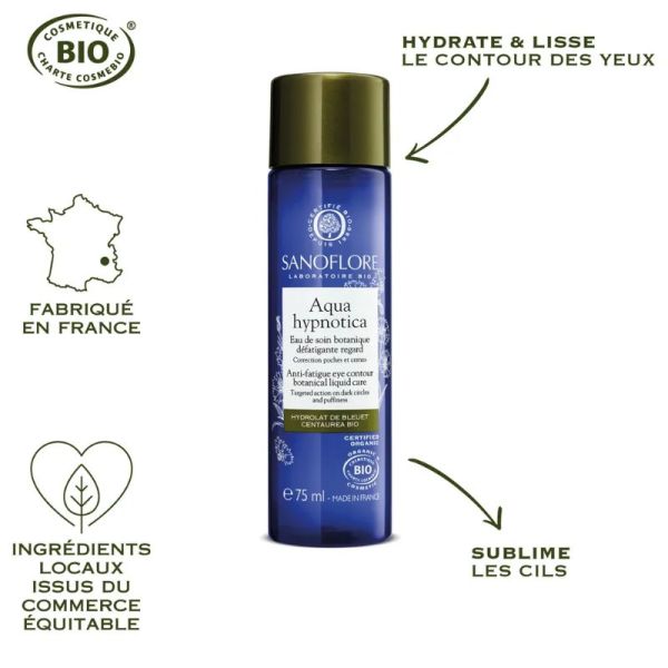 Sanoflore Hypnotica lotion défatigante yeux et cils Bio Aqua 75ml