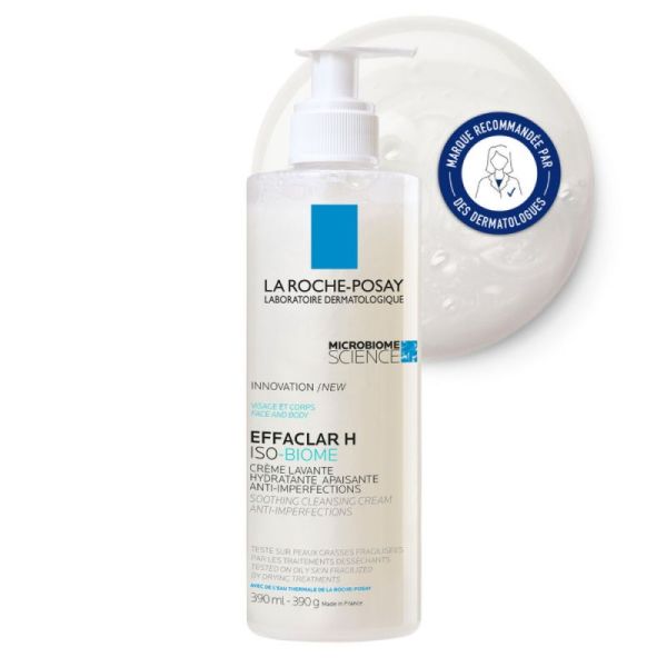 Roche Posay Effaclar H Iso-Biome crème lavante hydratante 390ml