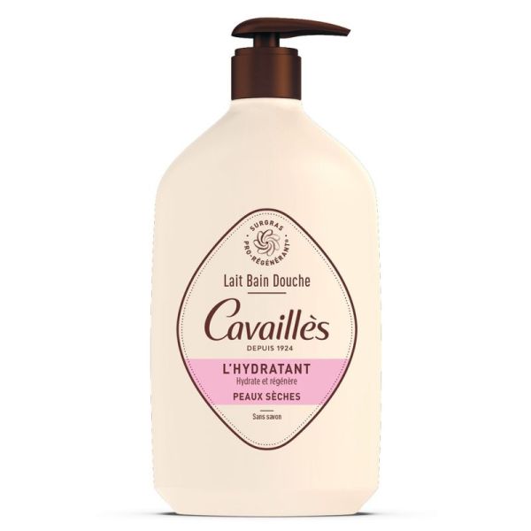 Cavaillès lait bain douche peaux sèches l'hydratant 1 litre