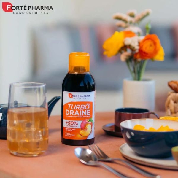 Forté Pharma Turbodraine draineur minceur et élimination goût pêche 500ml