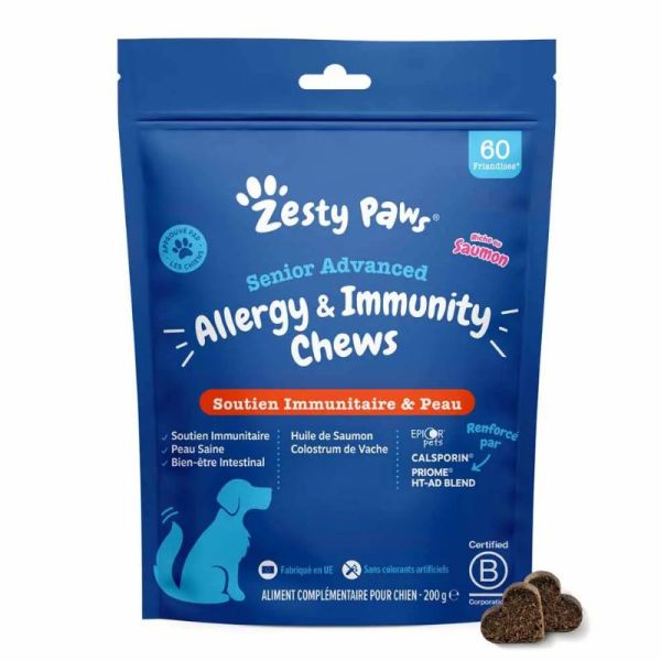 Zesty Paws Sénior Système Immunitaire & Peau Chien 200g