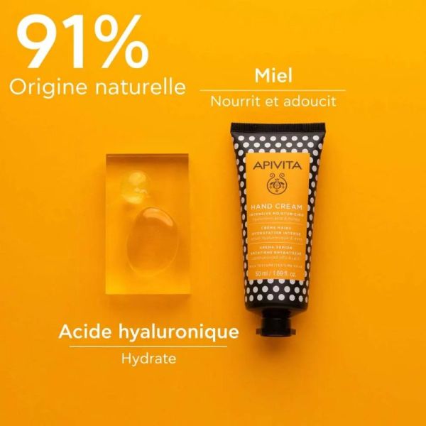 Apivita crème mains hydratation intense texture riche 50ml