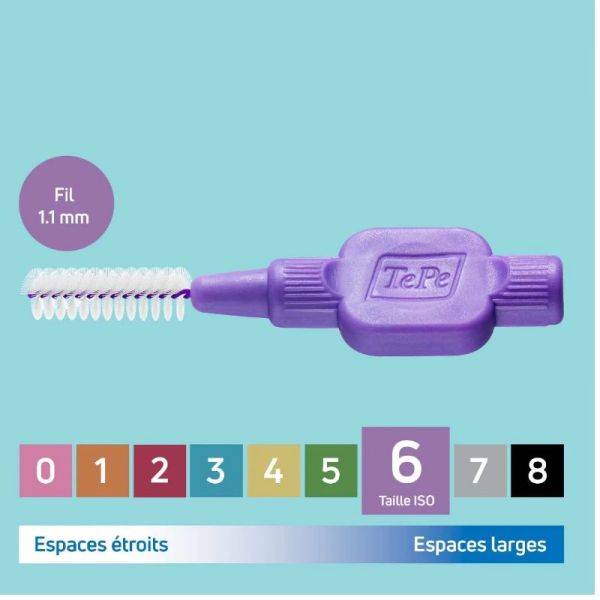 TePe Brossettes Interdentaires 6 Unités Taille 6 violet