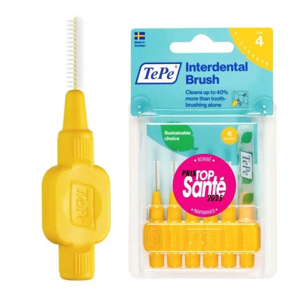 TePe brossettes interdentaires extra souples taille 4 0,7 mm 6 unités