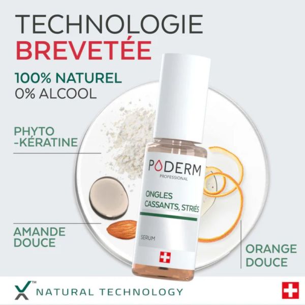 Poderm nourrissant ongles striés cassants 8ml