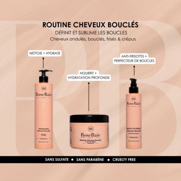RoseBaie Leave in spécial cheveux bouclés hydratation et définition 200ml