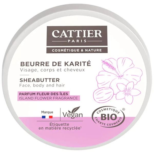 Cattier Beurre de karité fleur des îles 100 g