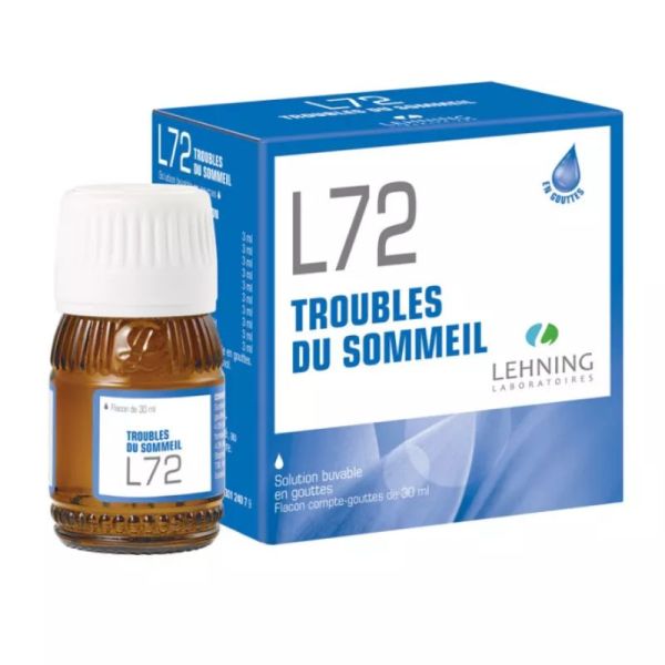 Lehning L72 troubles sommeil anxiété homéopathie 30ml