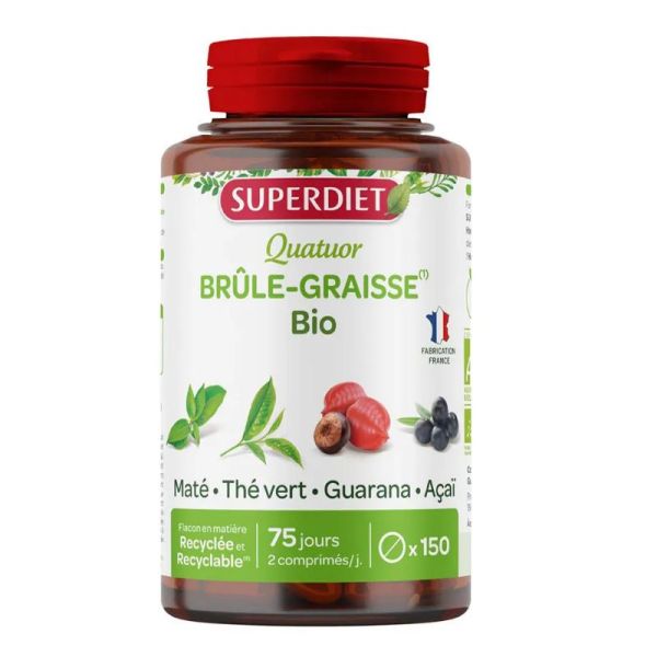 Superdiet Quatuor brûle graisse bio 150 comprimes