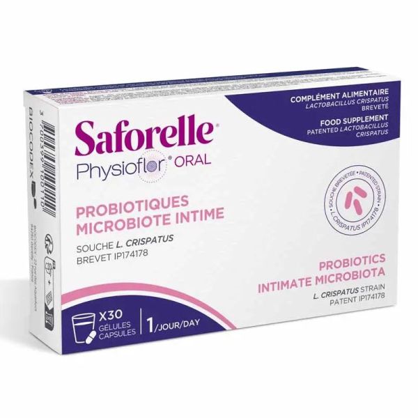 Saforelle Physioflor voie orale flore Intime 30 gélules