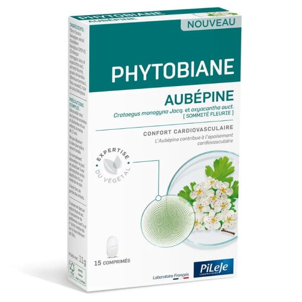 Pileje Phytobiane Aubépine confort cardiovasculaire 15 comprimés