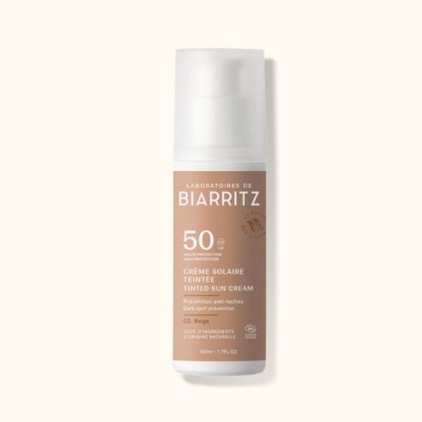 Laboratoires de Biarritz Crème solaire SPF50 teintée beige 50ml