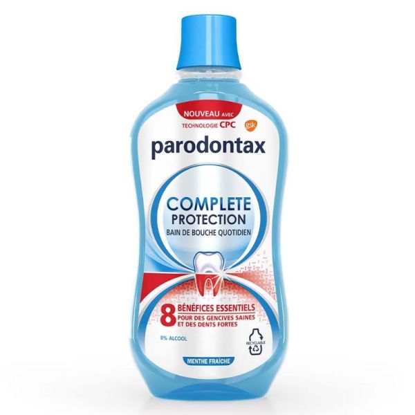 Parodontax bain de bouche complète protection 0% alcool menthe fraîche 500ml