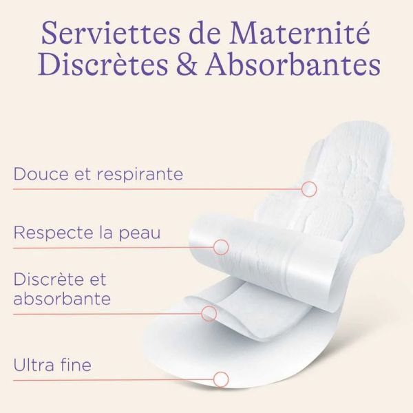 Lansinoh serviettes maternité +2 semaines 12 serviettes