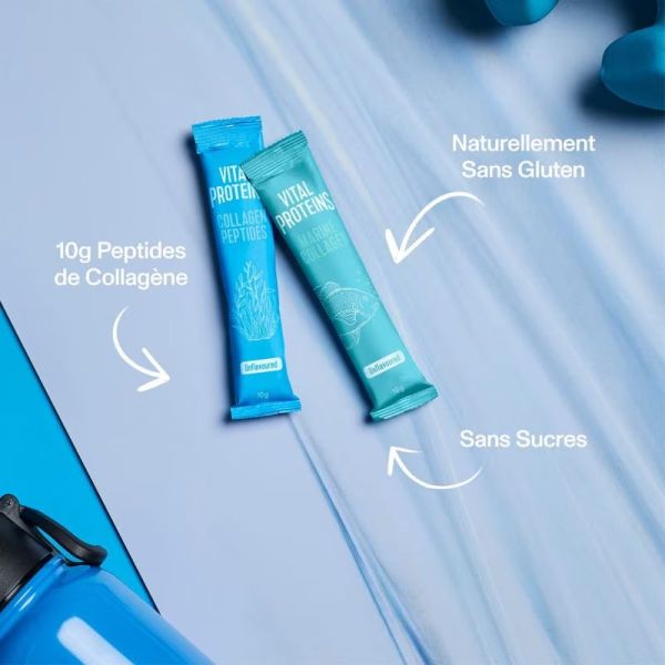 Vital Proteins collagène marin peau, cheveux, ongles, ossature 10 sticks de 10 g