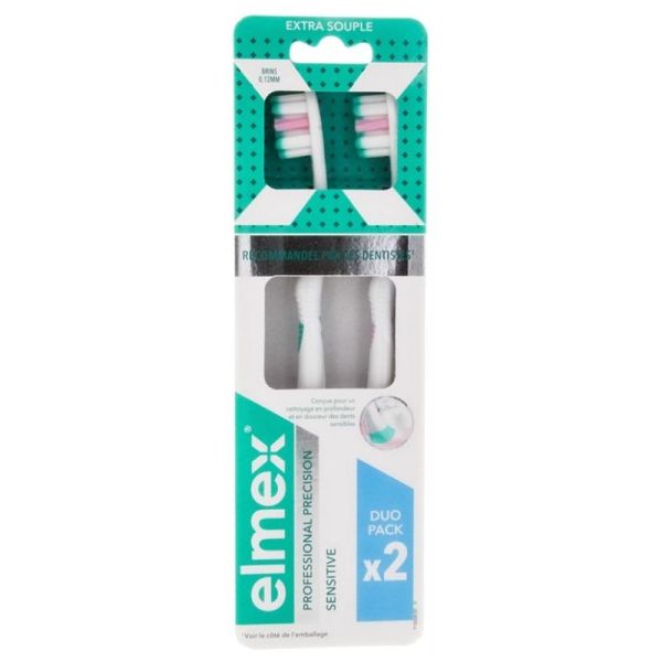 Elmex Sensitive Duo-Pack Extra Souple Couleur Vert Rose
