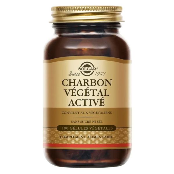 Solgar Charbon végétal activé 100 gélules végétales